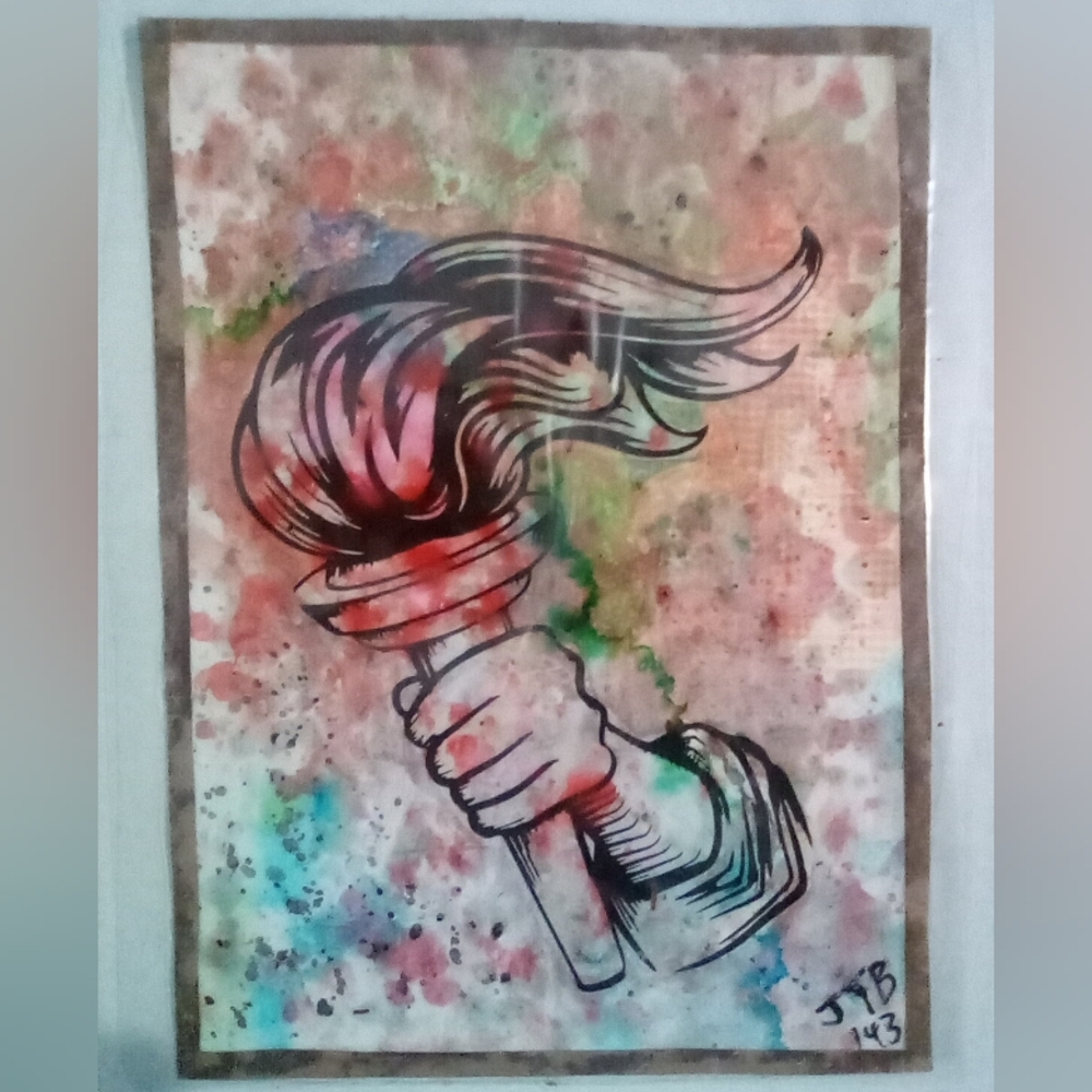 🎨Torch Watercolor Painting Art🖼